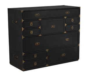 Charles Chest in Pale Mahogany with Brass Handles
