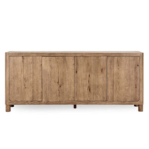 Orlando Solid Wood 4Dr Buffet with Oak Veneer