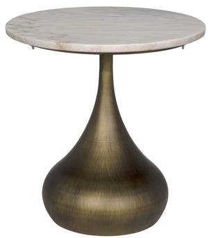 Mateo Side Table, Aged Brass