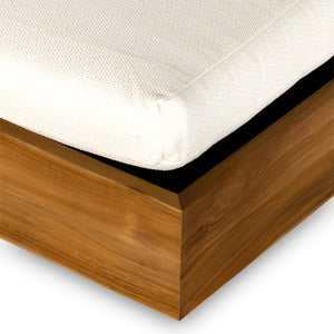 Kinta Outdoor Chaise Lounge In Natural Teak