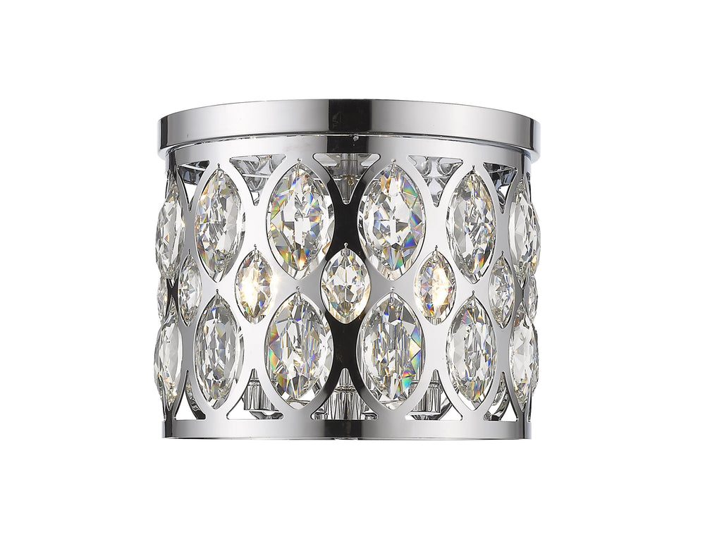 Dealey 3 Light Flush Mount in Chrome Finish