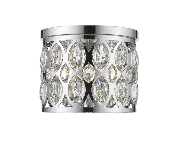 Dealey 3 Light Flush Mount in Chrome Finish
