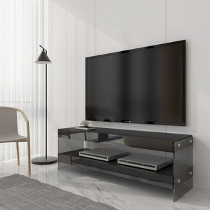 Reese Mini TV Base in Grey High Gloss