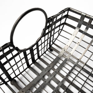 Kenneth (Set of 2) 24L x 12W Gray Metal Baskets