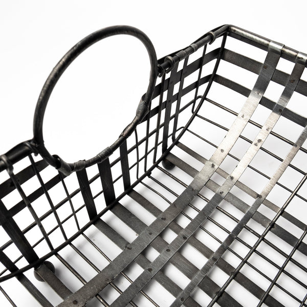 Kenneth (Set of 2) 24L x 12W Gray Metal Baskets