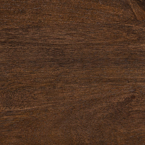 Norwood Solid Wood Round End Table - Bark Brown