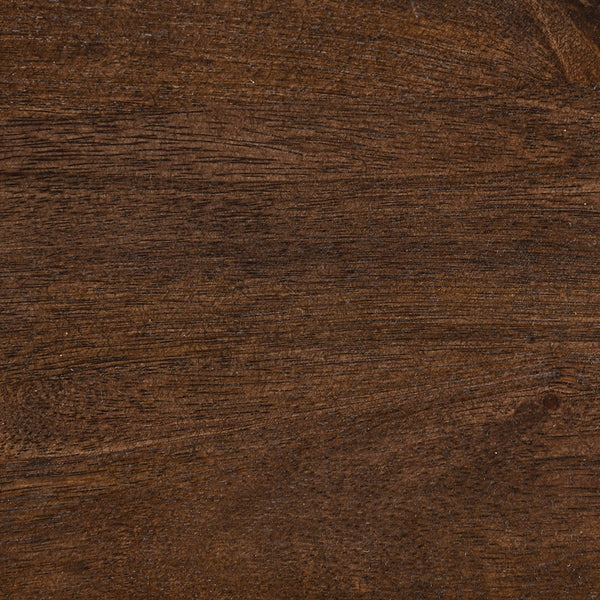 Norwood Solid Wood Round End Table - Bark Brown