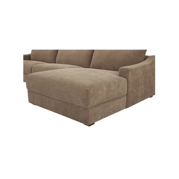 Moe's Farrow Sectional with Right Chaise in Taupe