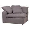 Moe's Clay Corner Chair Light Grey Fabric