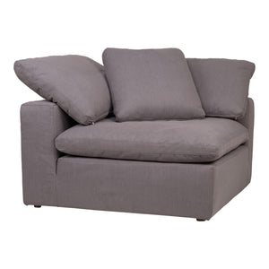 Moe's Clay Corner Chair Light Grey Fabric