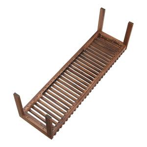 Moe's Rohe Bench in Walnut Brown Solid Wood