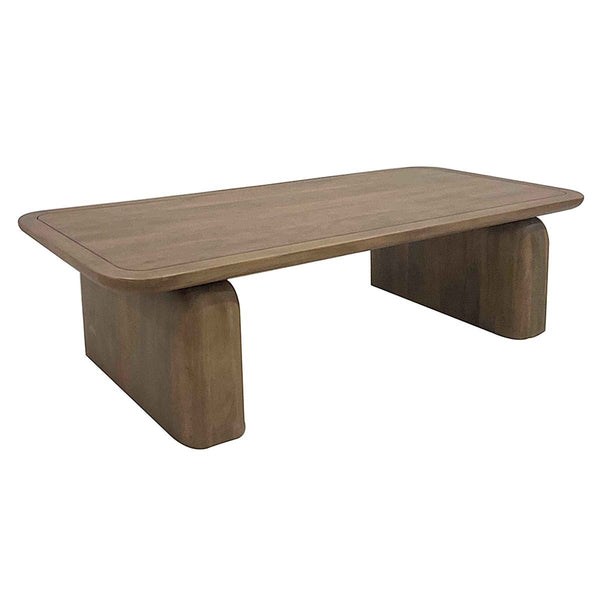 Chloe Solid Wood Coffee Table - Mango Wood, Hickory Brown