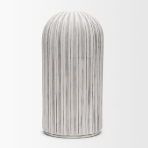 Ummi Tall Off White w/ Gray-Brown Antiquing Ceramic Floor Vase