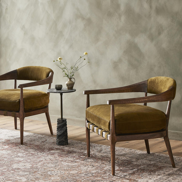 Dane Chair In Cottswald Moss Nubuck