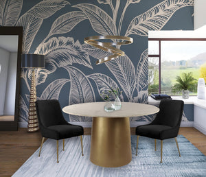 Irvin Dining Chair In Black Velvet