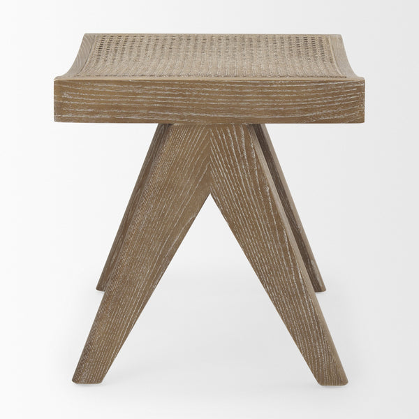 Arvin 21.7L x 17.7W x 18.1H Medium Brown Wooden Stool