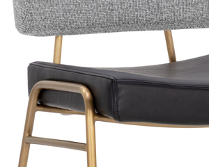 BRINLEY COUNTER STOOL - GOLD - NIGHTFALL BLACK / CHACHA GREY