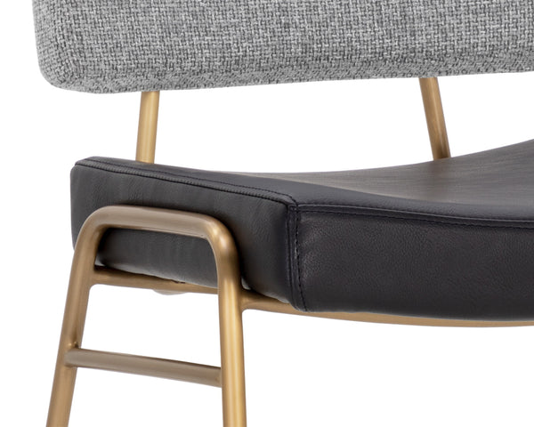 BRINLEY COUNTER STOOL - GOLD - NIGHTFALL BLACK / CHACHA GREY