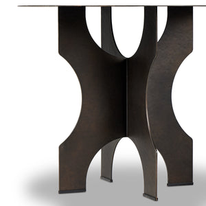 Round Side Table in Bronze Solid Iron