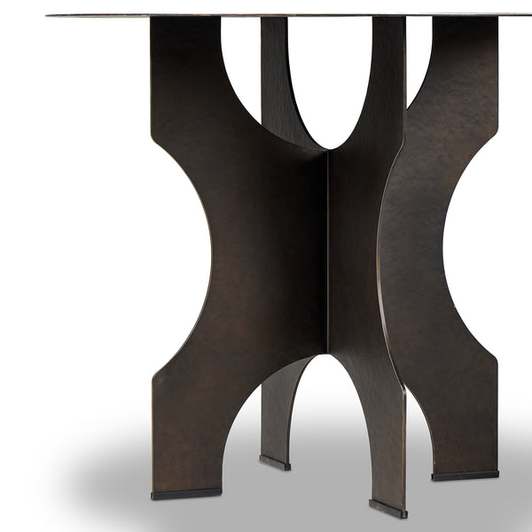 Round Side Table in Bronze Solid Iron