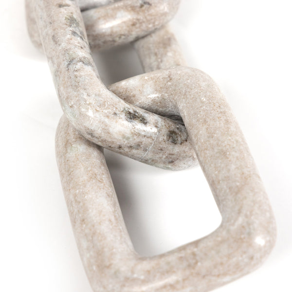 Marble Chain In Creamy Taupe Marble