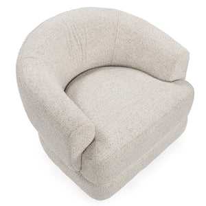 Chassia Upholstered Swivel Chair - Dusty Beige