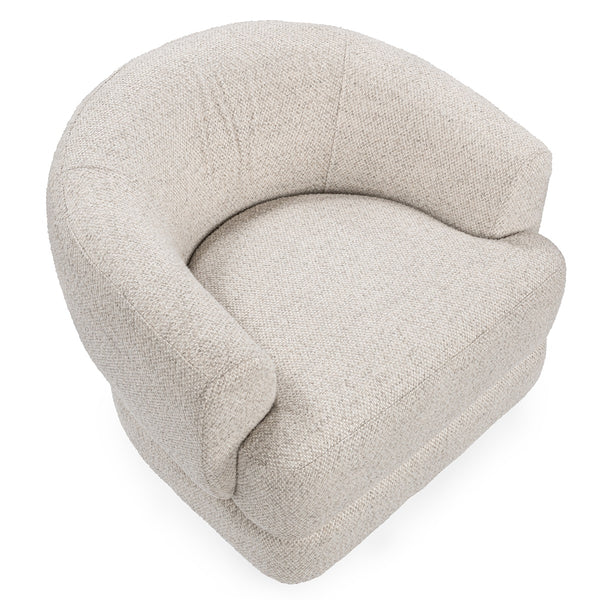 Chassia Upholstered Swivel Chair - Dusty Beige