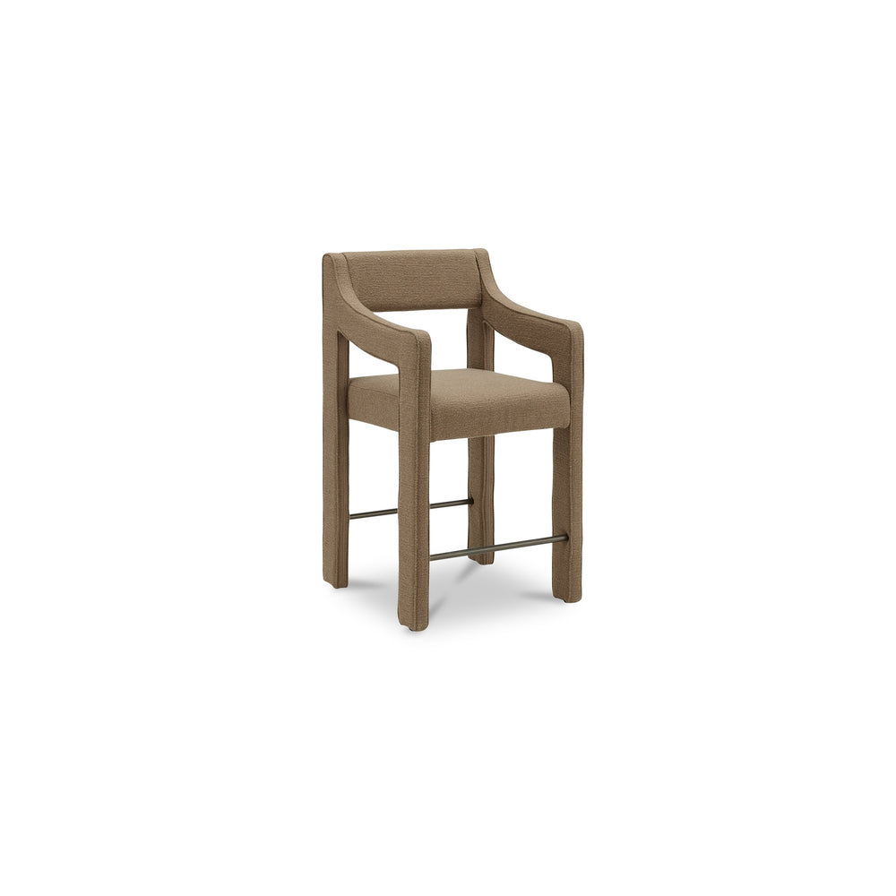 Moe's Elise Counter Stool in Ochre with Sloped Arms