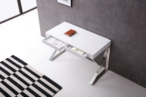 Vivian Modern Noho Desk in White