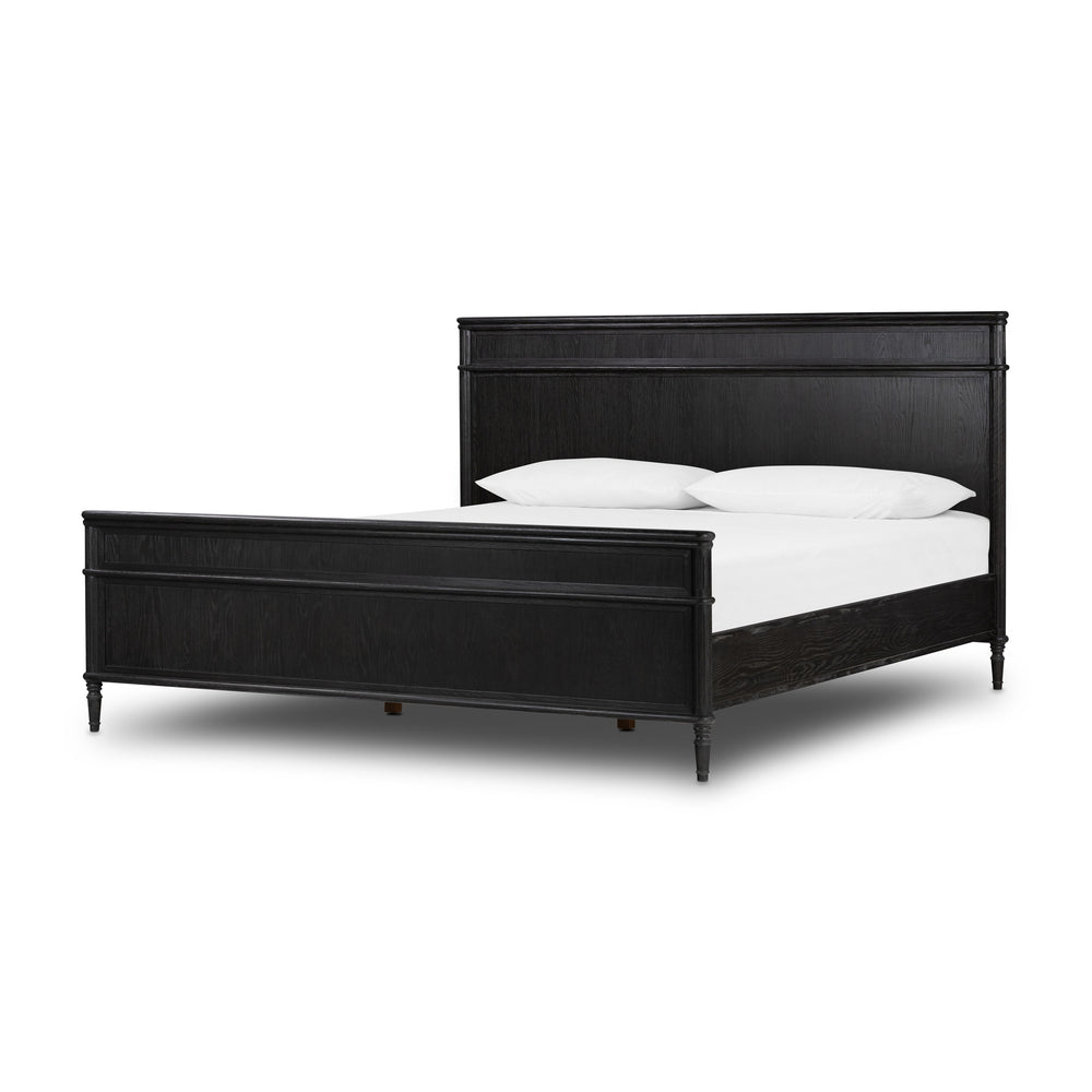 Toulouse Bed In Distressed Black In Queen