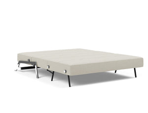 CUBED QUEEN SOFA BED in MIXED DANCE NATURAL FABRIC WITH Chrome legs 527
