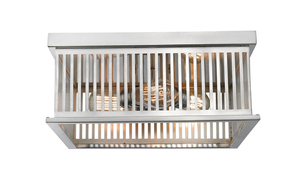 Camellia 3 Light Flush Mount in Brushed Nickel Finish
