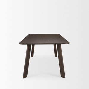 Welborn 72" Dark Brown Wood Rectangular Dining Table