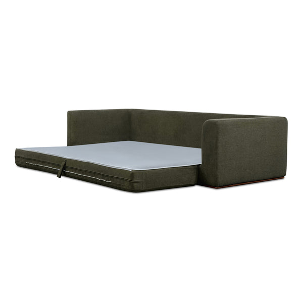 Rue Sleeper Sofa in Deep Green with Feather Fill