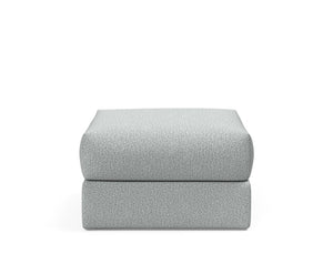 CORNILA OTTOMAN in MELANGE GREY FABRIC 538