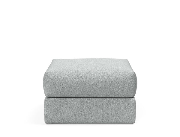 CORNILA OTTOMAN in MELANGE GREY FABRIC 538