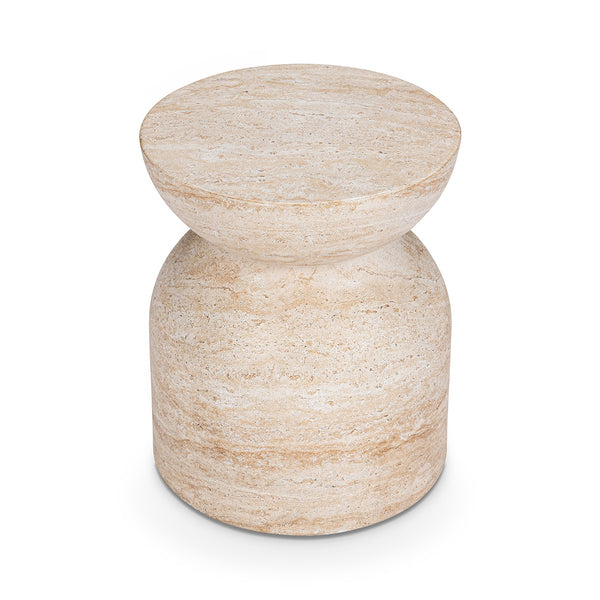 Ridgewood Outdoor Stool in Beige with Stain-Resistant Finish