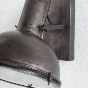 Taza 10.3x12 Gray Metal Dome Shade Wall Sconce