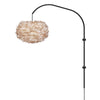 Eos Medium 1-Light Wall Lamp in Light Brown with Black Wall Hanger