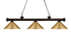 Riviera 3 Light Billiard Light in Bronze Finish