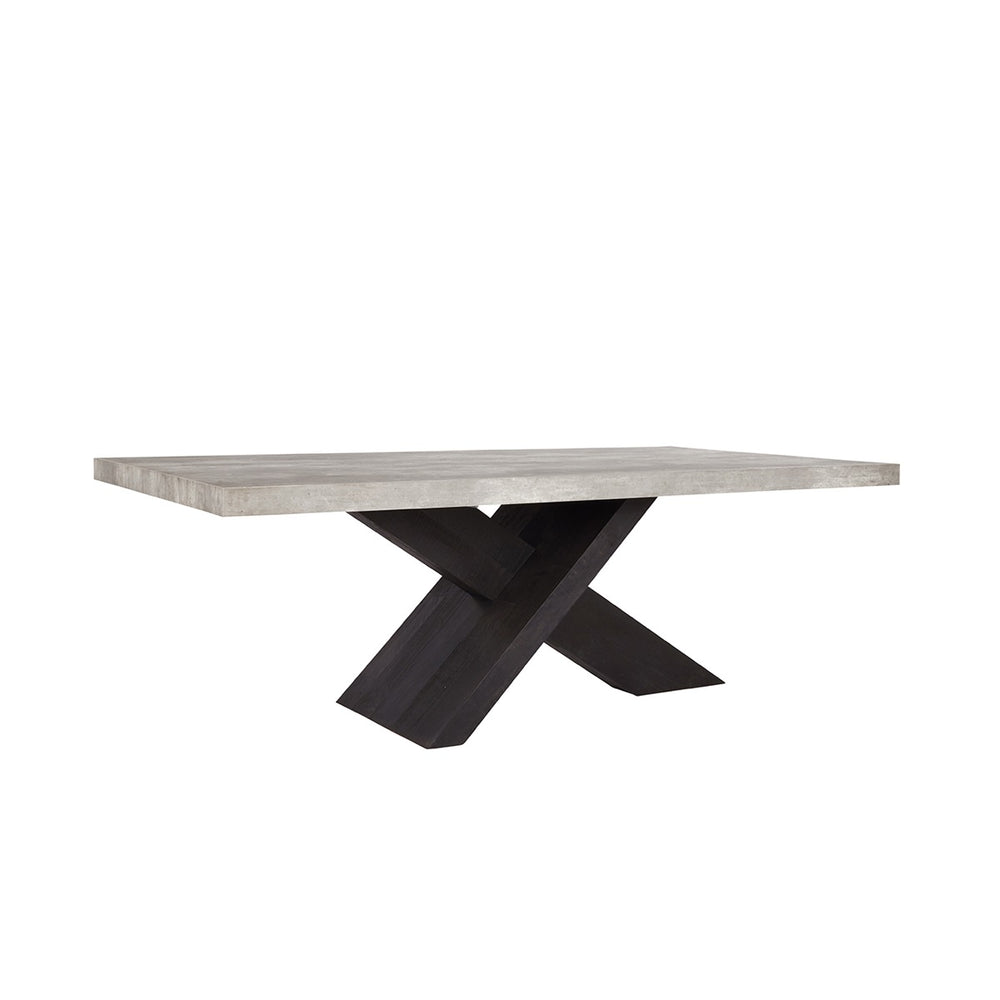 Durant Solid Wood Rectangle Dining Table in Carbon Black