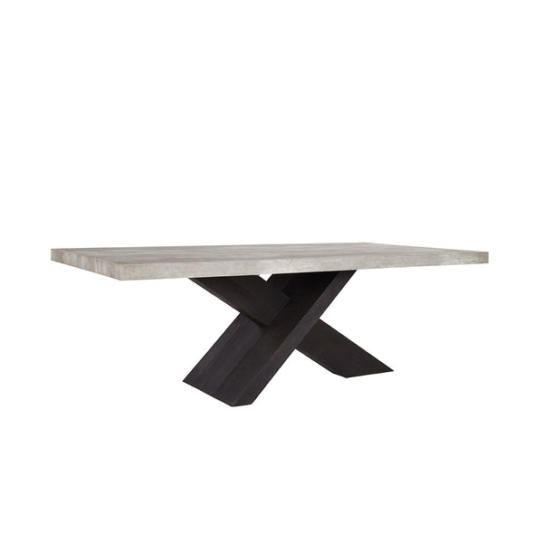 Durant Solid Wood Rectangle Dining Table in Carbon Black