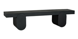 Evora Industrial Steel Coffee Table in Matte Black