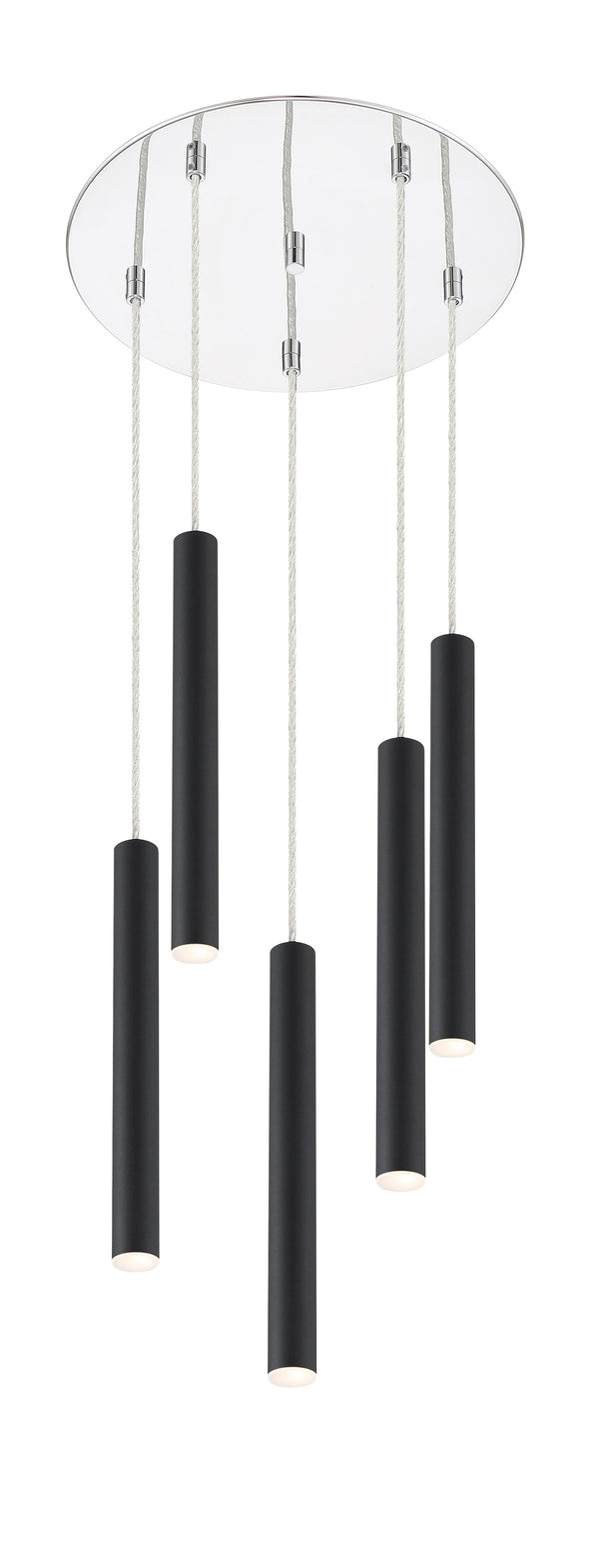 Forest 5 Light Island/Billiard in Chrome Finish
