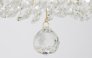 St. Petersburg Chandelier, Antique Brass and Glass
