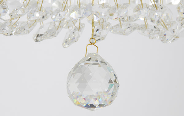 St. Petersburg Chandelier, Antique Brass and Glass