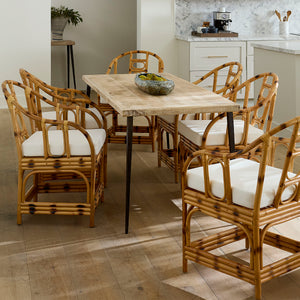 Farmhouse Wood Dining Table, Natural