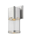 Lestat 1 Light Outdoor Wall Light in Brushed Aluminum Finish