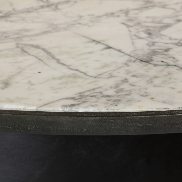 Balboa Outdoor Coffee Table - Veined White Marble