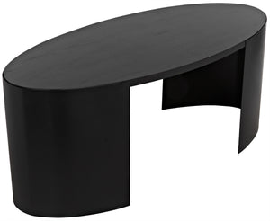 Marigold Desk, Ebony Walnut with Black Steel